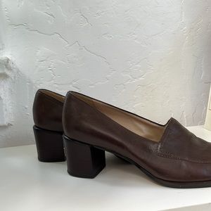 Enzo Angiolini Brown Leather Heels